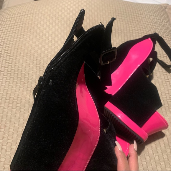 Peep Toe Platform Wedge Sandals Ankle Strap Zipper High Heels Party Shoes - Picture 7 of 10